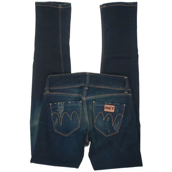 Met in Jeans Women's Angel High-Waisted Low Rise Destroyed Skinny Jeans 24 NWT - Picture 4 of 9